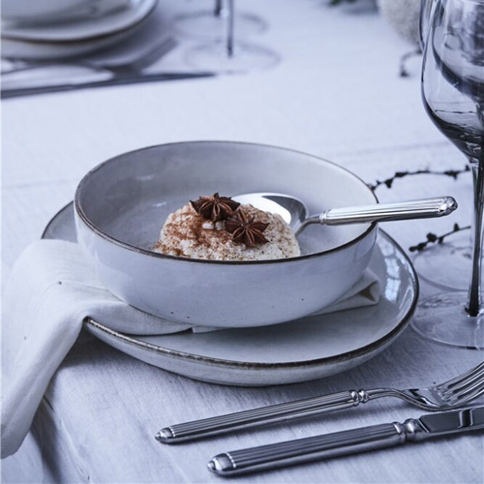 Amera kerámia tál szett (6db) Ø18cm fehér homok