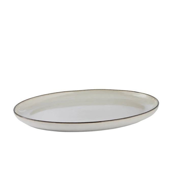 Amera kerámia ovális tál 34x27cm fehér homok