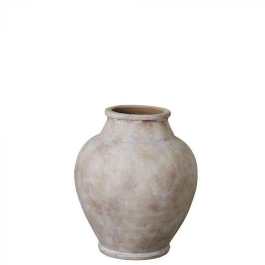 Anna kerámia váza 33cm antik világosbarna