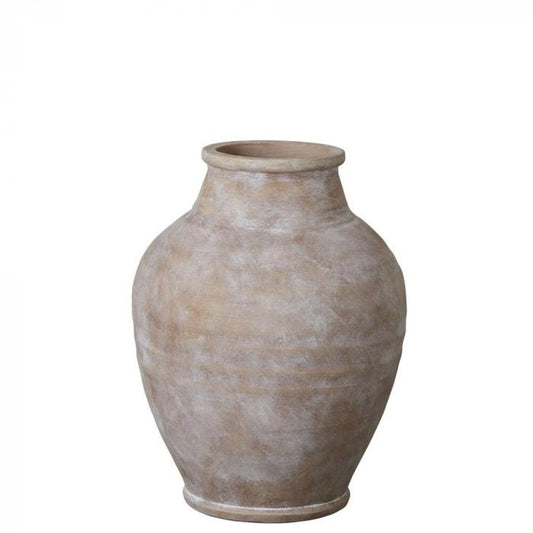 Anna kerámia váza 40.5cm antik világosbarna