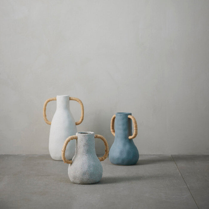 Ayelle kerámia dekorációs váza 25.5cm szürke
