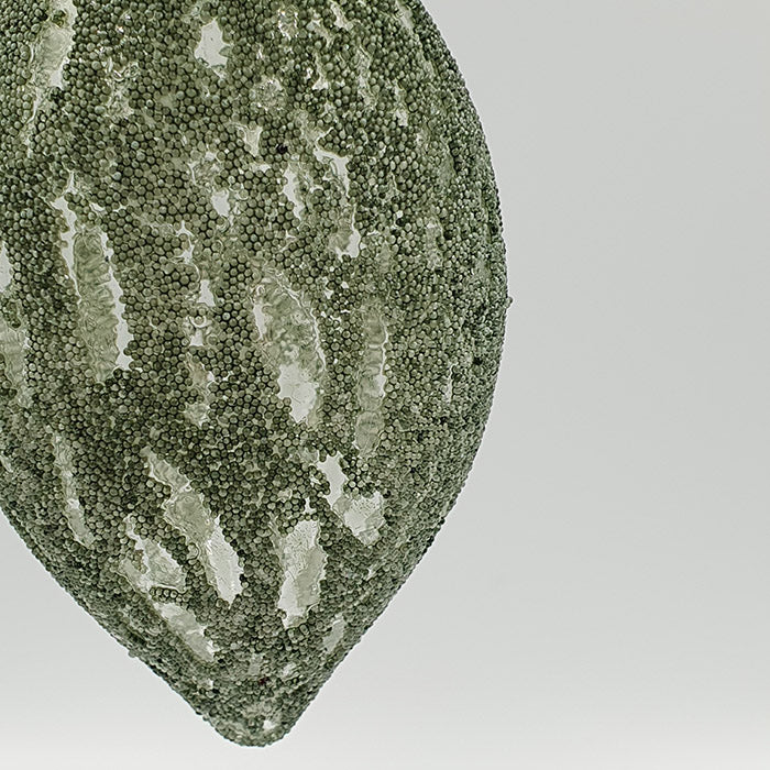 Charity üveg karácsonyfadísz 12.5cm gránitzöld
