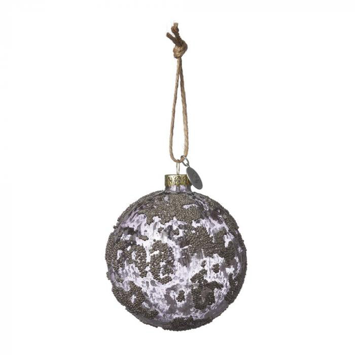 Charity üveg karácsonyi gömb Ø8cm világos lila