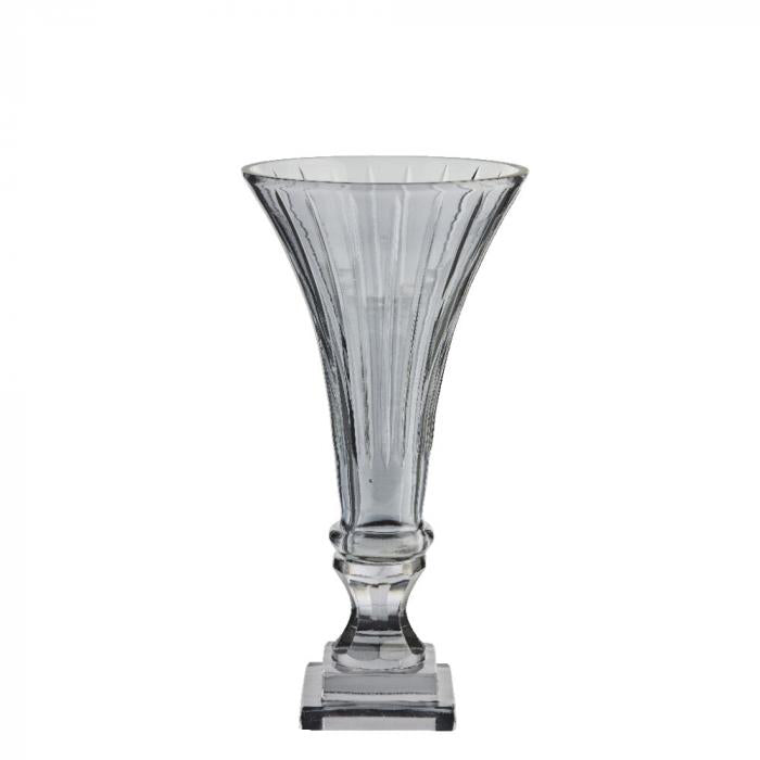 Ciselle üveg váza 25.5cm sötétszürke