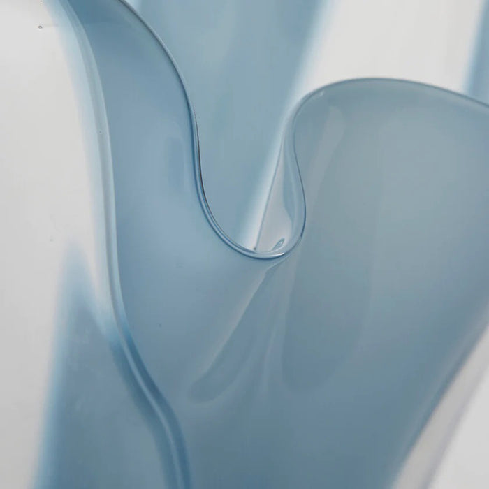 Domia üveg váza 25cm kék