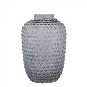 Dorinia üveg váza 29cm sötétszürke