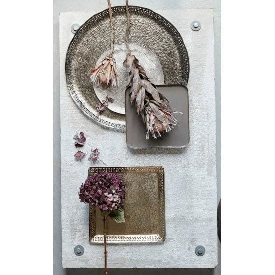 Lene Bjerre A00007175 tálca Nara dísztálca 24cm szürkésbarna - Freyja Home Decor