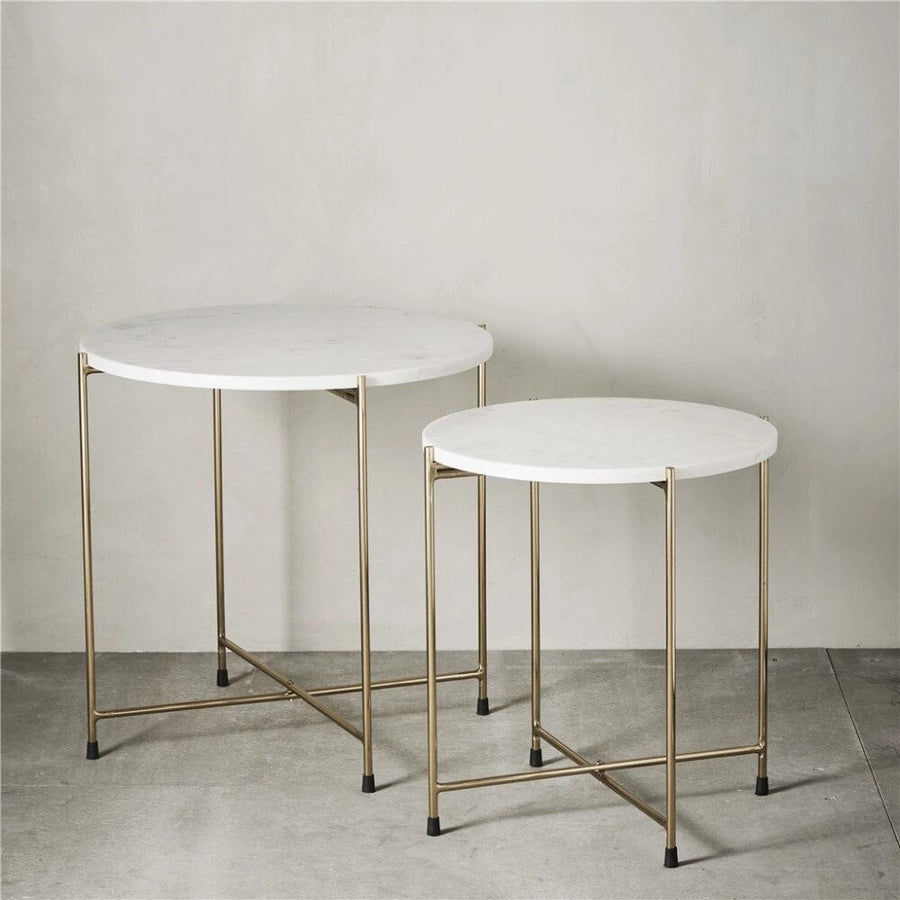 Lene Bjerre A00012065 asztal Marmilla kisasztal szett fehér - Freyja Home Decor