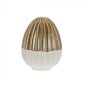Lene Bjerre A00012200 dekoráció Evienne tojás 15cm világos arany - Freyja Home Decor