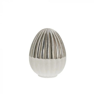 Lene Bjerre A00012202 dekoráció Evienne tojás 13cm ezüst - Freyja Home Decor