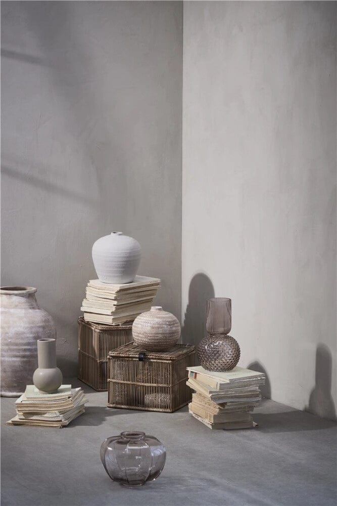 Lene Bjerre A00012222 váza Cassandra váza 15.5cm világosbarna - Freyja Home Decor