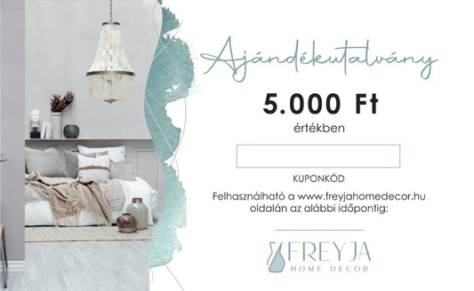 Lene Bjerre AJUNY5000 ajándékutalvány Ajándékutalvány 5.000Ft (nyomtatott) - Freyja Home Decor