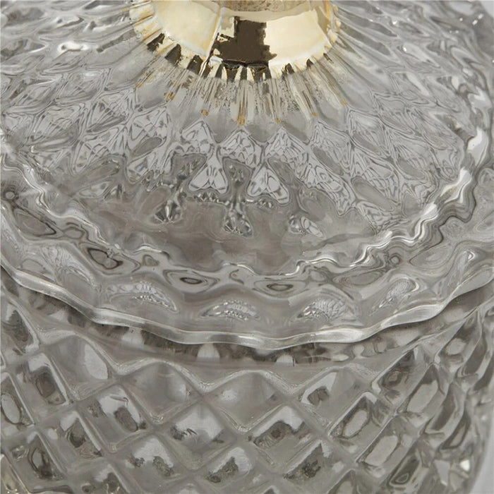 Miya díszüveg 10.5cm világosszürke