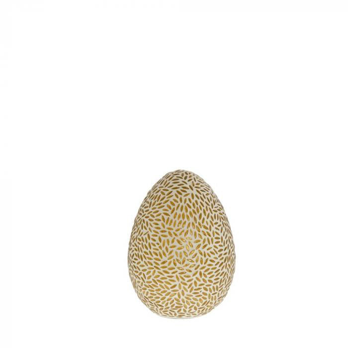 Murilia üveg tojás 15cm aranysárga