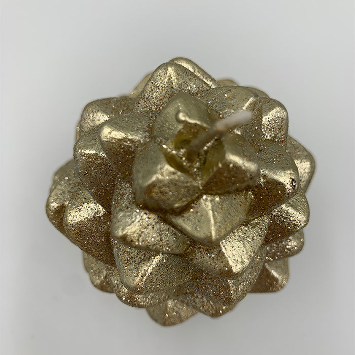 Nordic díszgyertya 12cm világos arany