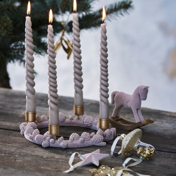 Sella adventi gyertyatartó Ø23cm púder