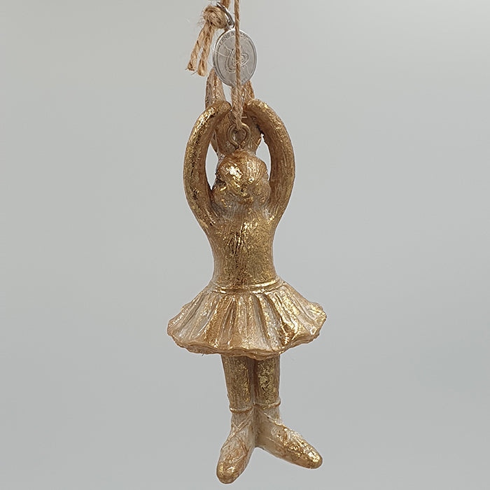 Semina függeszthető balerina nyúl dísz 11.5cm világos arany