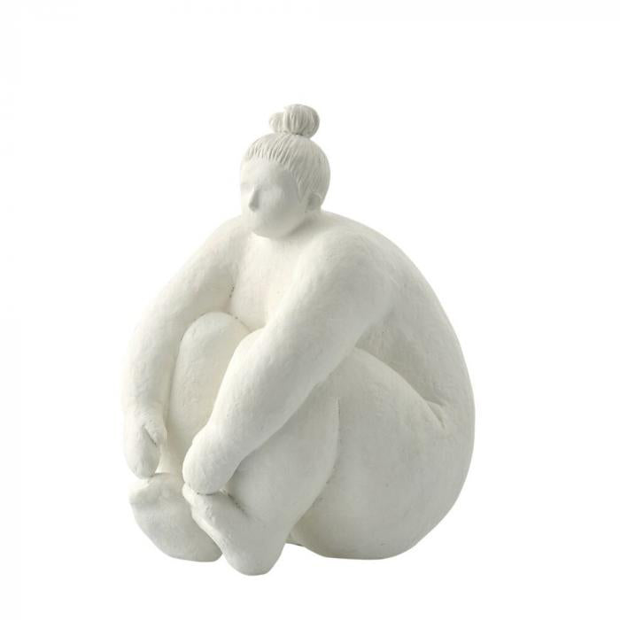 Serafina ülő női figura 24cm fehér